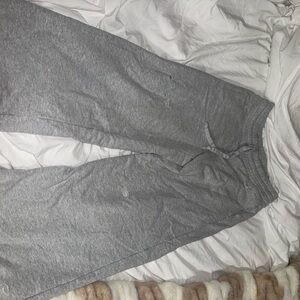 Soft, comfortable, and warm Distressed Wide Leg Sweatpants